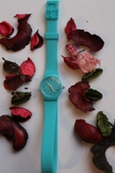 Часы Swatch с длинным ремешком (голубые)