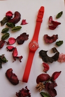 Часы Swatch с длинным ремешком (красные)