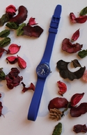 Часы Swatch с длинным ремешком (синие)